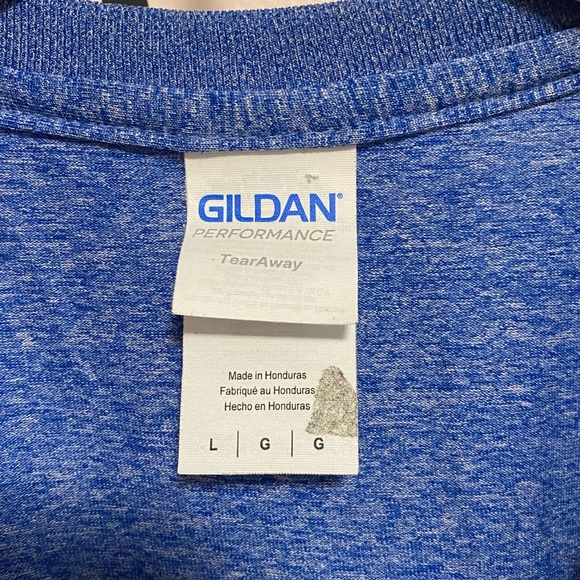 GILDAN PERFORMANCE - blue tee - large - Picture 2 of 2